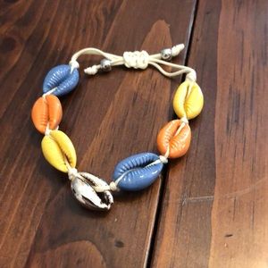 Colorful Cowrie Shell adjustable bracelet